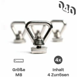 040 Parts VW T5/T6 Edelstahl Zurrösen - Set von 4