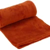 150 x 125 cm Fleece Decke - Rusty Orange