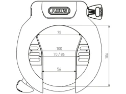 Abus PRO AMPARO 4750S R Rahmenschloss