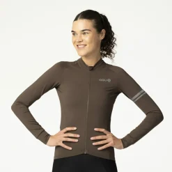AGU Solid Performance Damen Langarm Trikot - Brown