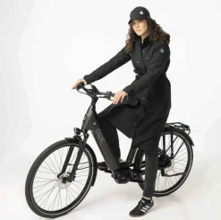 AGU Trench Coat Long Damen Regenjacke - Black