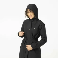 AGU Trench Coat Long Damen Regenjacke - Black