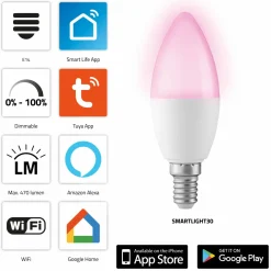 Alecto SMARTLIGHT30 Smart-LED-Farblampe