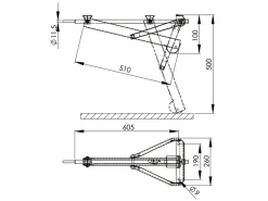 AL-KO Compact Wohnwagenstütze - 605 mm