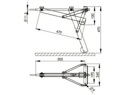 AL-KO Compact Wohnwagenstütze - 505 mm