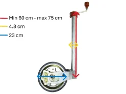 AL-KO Premium Deichselstützrad mit Wiegefunktion