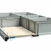 Alu 120 x 80 cm Heckauszug mit 4 offenen Boxen und Multiplex