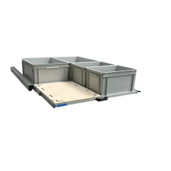 Alu 120 x 80 cm Heckauszug mit 4 offenen Boxen und Multiplex