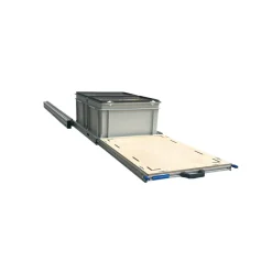 Alu 120x40 cm Heckauszug mit 2 Boxen mit Deckel und Multiplex
