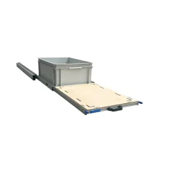 Alu 120x40 cm Heckauszug mit 1 offene Box und Multiplex platte