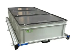 Aluminium 120 x 60 cm Heckauszug mit 3 geschlossenen Boxen