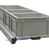 Aluminium Schiebeframe 120x40 cm mit 3 offenen Boxen