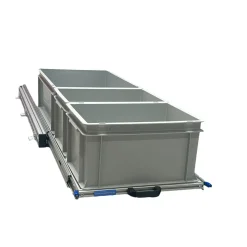 Aluminium Schiebeframe 120x40 cm mit 3 offenen Boxen