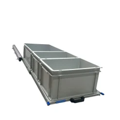 Aluminium Schiebeframe 120x40 cm mit 3 offenen Boxen