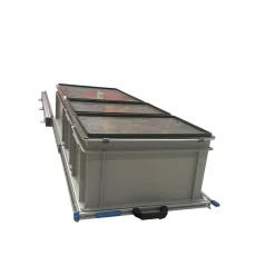 Aluminium Schiebeframe 120x40 cm mit 3 Boxen und Deckel