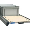 Aluminium 120x40 cm Heckauszug mit 2 offene Boxen und Multiplex