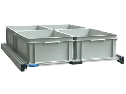 Aluminium 120x80 cm Heckauszug mit 4 offene boxen
