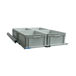Aluminium 120x80 cm Heckauszug mit 4 offene boxen