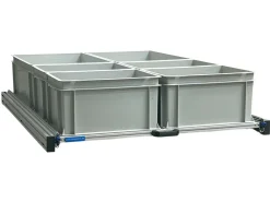 Aluminium 120x80 cm Heckauszug mit 6 offene Boxen