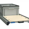 Aluminium 120x40 cm Heckauszug - 1 Box mit Deckel und Multiplex