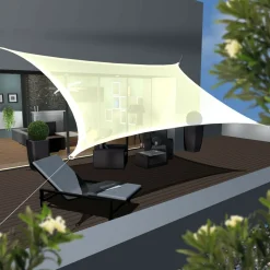 AMANKA 4 x 6 HDPE Sonnensegel - Beige