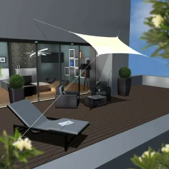 AMANKA 3 x 2 HDPE Sonnensegel - Beige