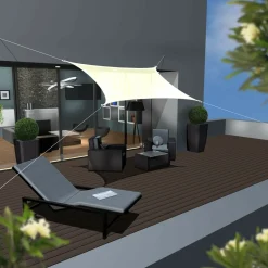 AMANKA 3 x 4 HDPE Sonnensegel - Beige
