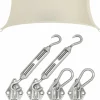 AMANKA 2 x 3 Wasserdichtes Sonnensegel mit Befestigung - Beige
