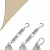 AMANKA 4,2 x 4,2 x 6 atmungsaktives UV Sonnensegel - Beige