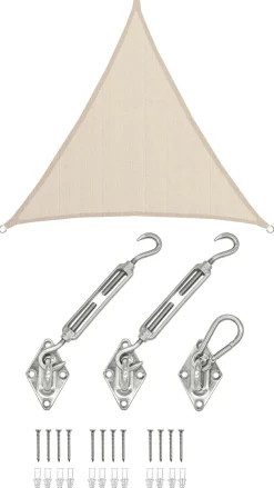 AMANKA 3 x 3 x 3 atmungsaktives UV Sonnensegel - Beige