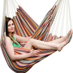 AMANKA 185 x 130 XXL Hängestuhl - Striped