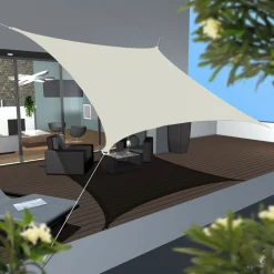 AMANKA 4x4 beiges wasserabweisendes Polyester Sonnensegel
