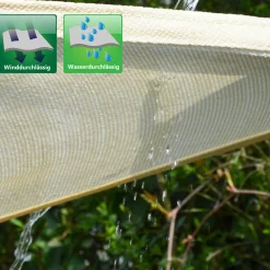 AMANKA 7x7m beiges HDPE wasserdurchlässiges Schattennetz