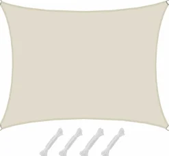 AMANKA 1,5x2m beiges Polyester wasserdichtes Schattennetz