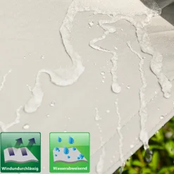 AMANKA 1,5x2m beiges Polyester wasserdichtes Schattennetz