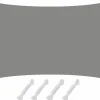 AMANKA 1x2m graues Polyester wasserdichtes Schattennetz