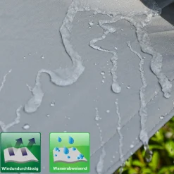 AMANKA 1x2m graues Polyester wasserdichtes Schattennetz