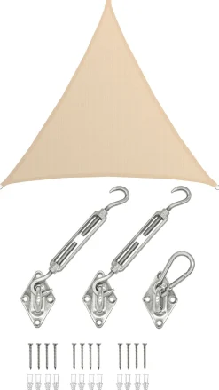 AMANKA 5x5x5 Beiges atmungsaktives UV Sonnensegel