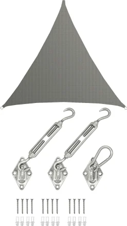 AMANKA 5x5x5 Graues atmungsaktives UV Sonnensegel