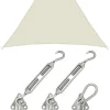 AMANKA 4x4x4 Wasserdichtes Sonnensegel mit Befestigung - Beige