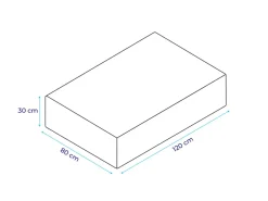 ARKO Modularer Sofa-Pouf - 120x80cm Grau