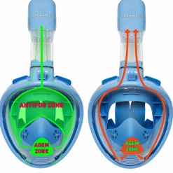 Atlantis 2.0 Full Face Mask Kids Kinder Schnorchelmaske - Blue