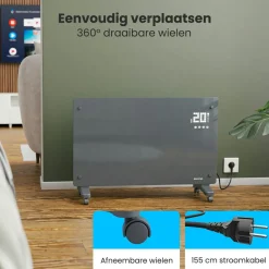 Auronic 2000 Watt Glasplattenheizung - Grey