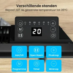 Auronic 1000 Watt Konvektorheizung - Black