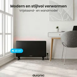Auronic 2000 Watt Metallplattenheizung - Black