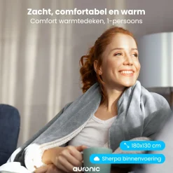 Auronic 180 x 130 cm Elektrische Decke - Grey