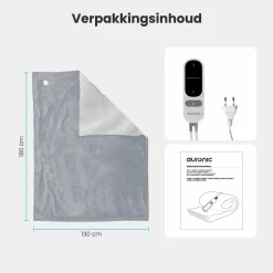 Auronic 180 x 130 cm Elektrische Decke - Grey