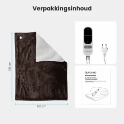 Auronic 180 x 130 cm Elektrische Decke - Brown
