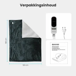 Auronic 180 x 130 cm Elektrische Decke - Anthracite