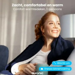 Auronic 180 x 130 cm Elektrische Decke - Blue